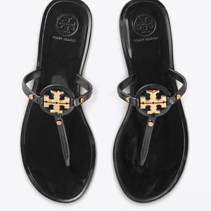 NWT Tory Burch Mini Miller Thong Jelly Sandal Black Size 8